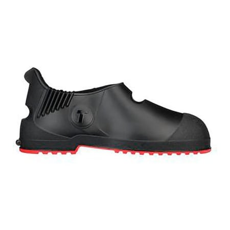 Tingley Workbrutes G2 PVC Overshoe, Size Medium, 5.5"H, Cleated Outsole, Black With Red Sole 45811.MD